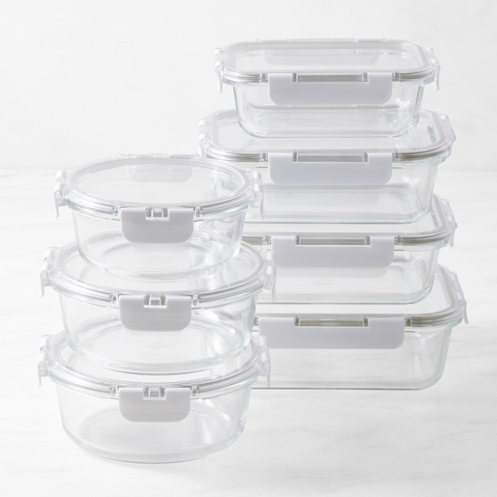 Glass Food Storage Containers with Lids Airtight Microwave Safe, Set of18  Piece