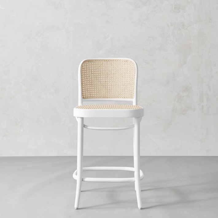 Ton 811 Dining Counter Stool, White Cane Williams Sonoma