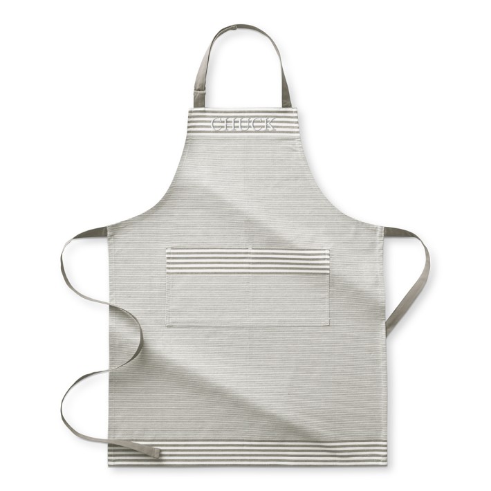 Williams-Sonoma Bay Stripe Oven Mitt & Potholder Set, Drizzle Grey