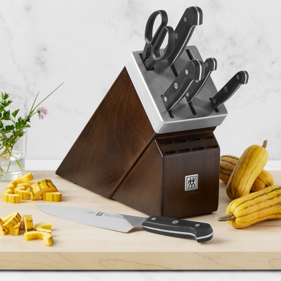 Williams Sonoma Cuisinart German Stainless Steel Hollow Handle Knife Block,  Set of 15