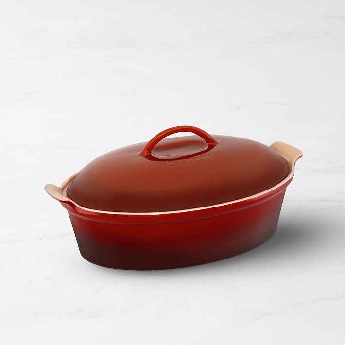 Le Creuset 4 qt. Oval Heritage Covered Casserole | White