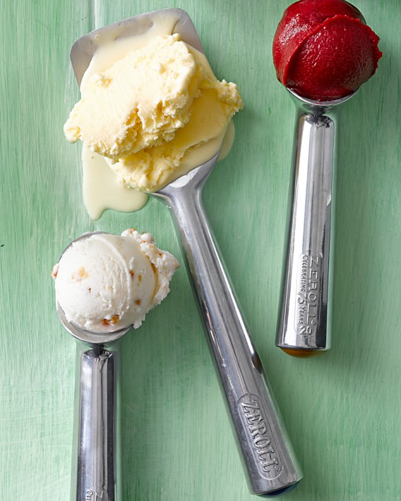 Set Of 2 Aluminum Ice Cream Scoop With Unique Heat Conductive Handle,  Professional Non-stick Ice Cream Spoon Spade, 2 Oz