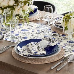 Antique vintage blue and white pattern elegant table placemats