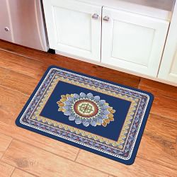 Gray Diamond Cushioned Kitchen Mat