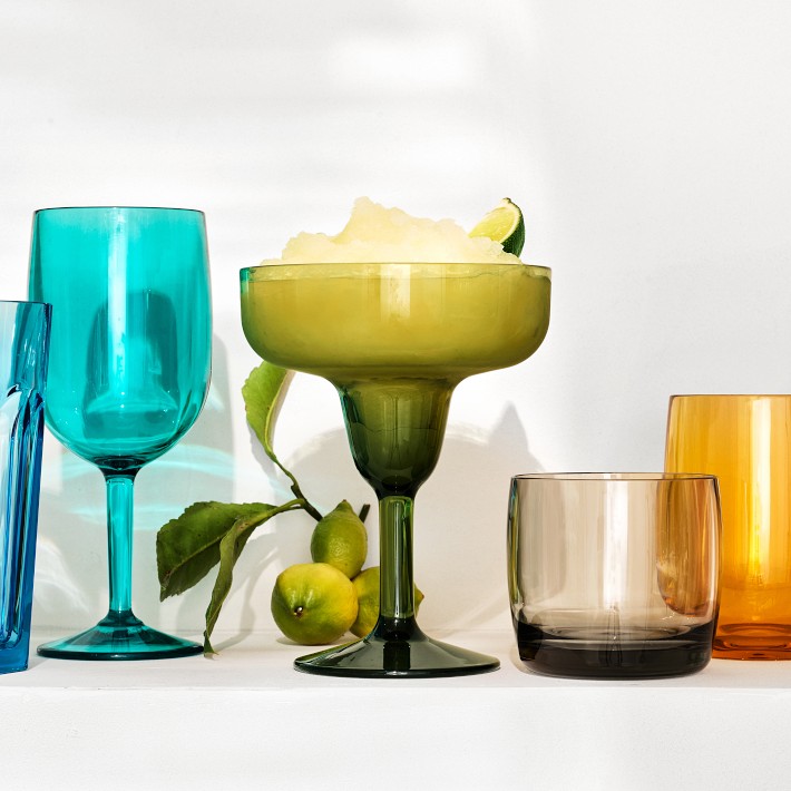 DuraClear® Tritan Outdoor Multicolored Faceted Tumblers, Set of 6