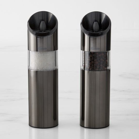 Trudeau Graviti Gunmetal Electric Salt & Pepper Grinder Set Williams