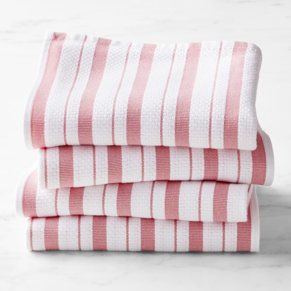 Soft Linen Dish Towel, Red Stripe Assortment