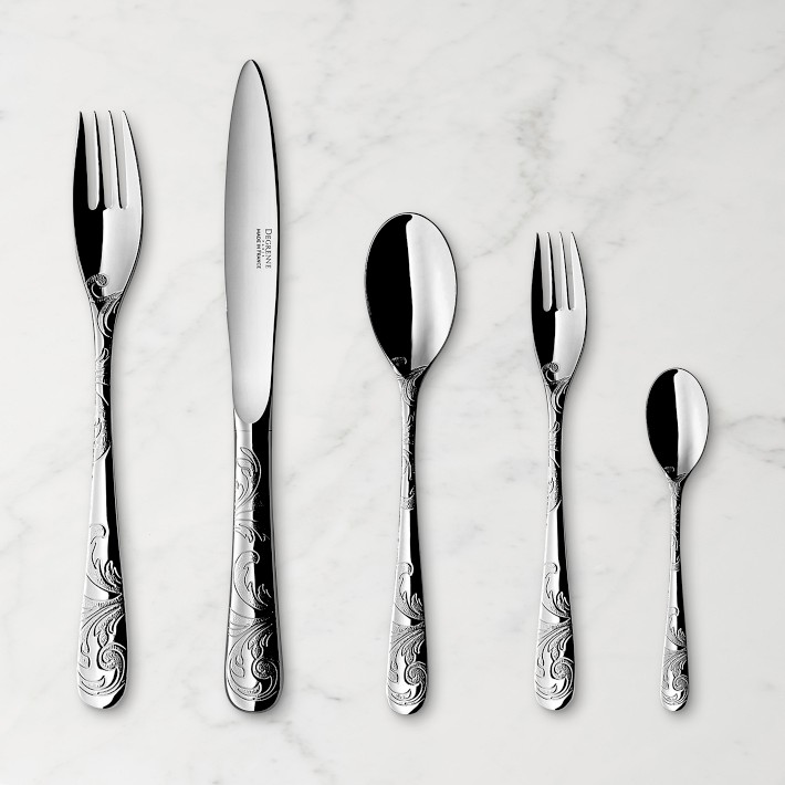 Flatware set 8 pieces small, big cutlery, fish knife espresso spoon