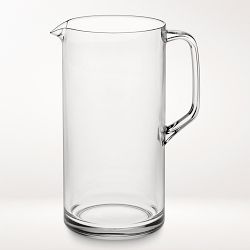 Relaxdays Transparent Juice and Beverage Glass Jug with Handle,  Dishwasher-Safe, Water Pitcher with Lid, Slender Shape