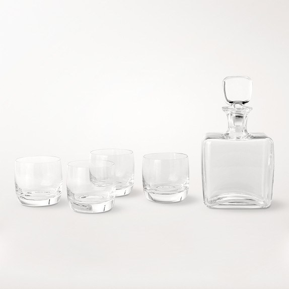 Williams Sonoma Reserve Whiskey Decanter And Double Old Fashioned Glasses Set Of 4 Williams Sonoma 1008