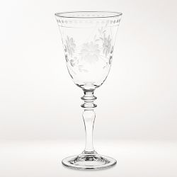 Vintage Etched Wine Glass by Williams-Sonoma