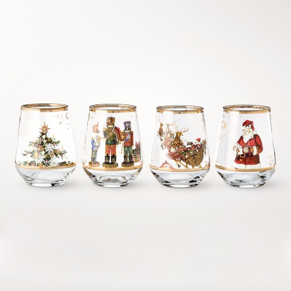 Twas the Night Mixed Drinking Glasses - Set of 4