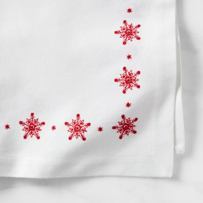 Robert Stanley Home Collection Table Runner and Placemats Snowflake White  NEW