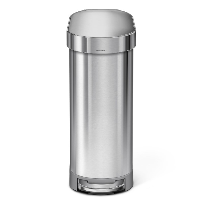 simplehuman 45-Liter Brushed Stainless Steel Kitchen Trash Can