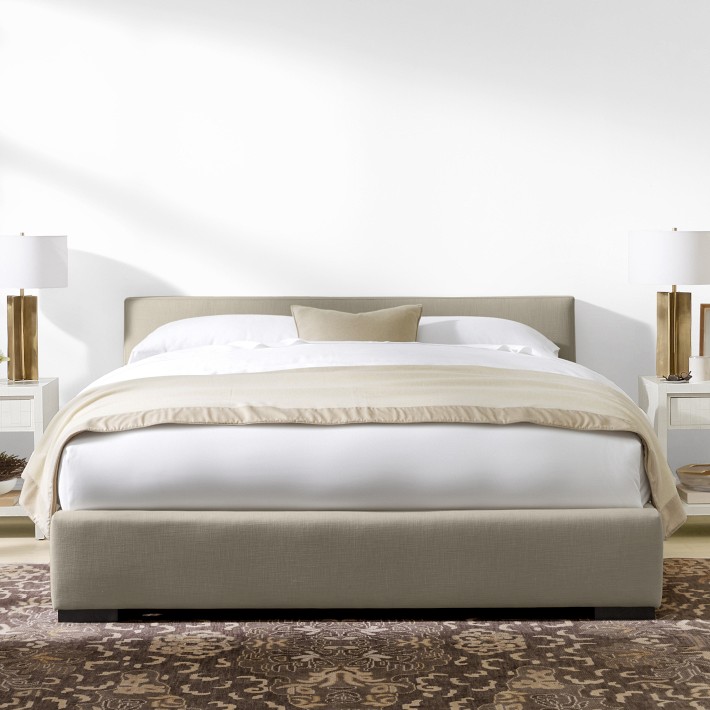 Linen-blend Oven Mitt - Light beige/natural white - Home All