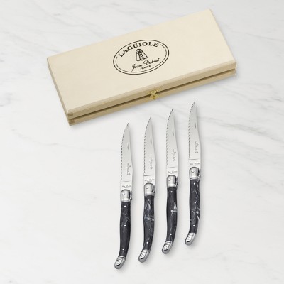 LAGUIOLE set of 4 Steak Knife Set D'or -Gold & Black- Free