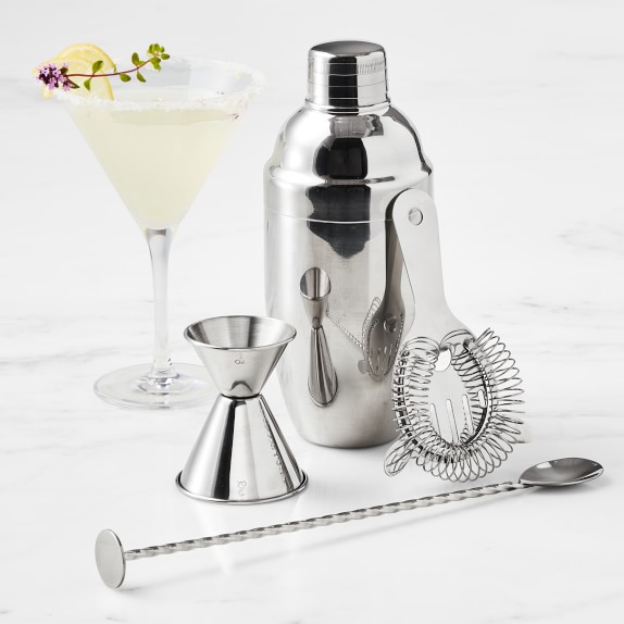 Stainless Steel cocktail shaker set cocktail accessories Wooden case barman  accessories mixer jigger Pourer 10PC/Set bar tools