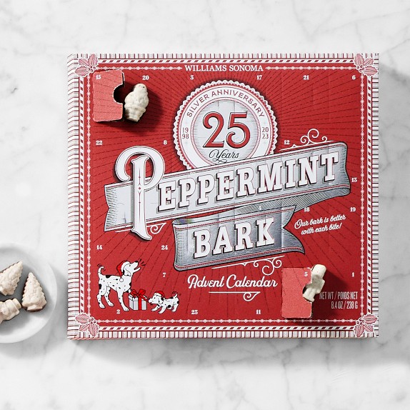Williams Sonoma Peppermint Bark Advent Calendar Gourmet Chocolate