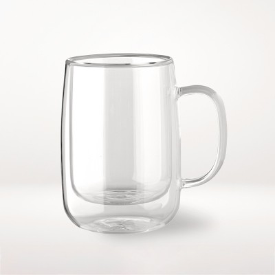 Coffee Mug Large 16oz Double Wall Glass Cups, Tea Latte, Beer Glasses -  China Glass Cup and Coffee Mug Cup price