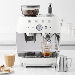 SMEG Manual Espresso Coffee Machine with Grinder, Retro Style