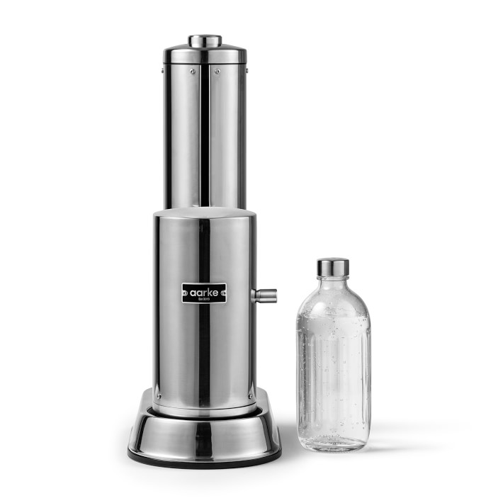 aarke Carbonator Pro Premium Carbonator/Sparkling & Seltzer Water Maker  with Glass Bottle - Stainless Steel