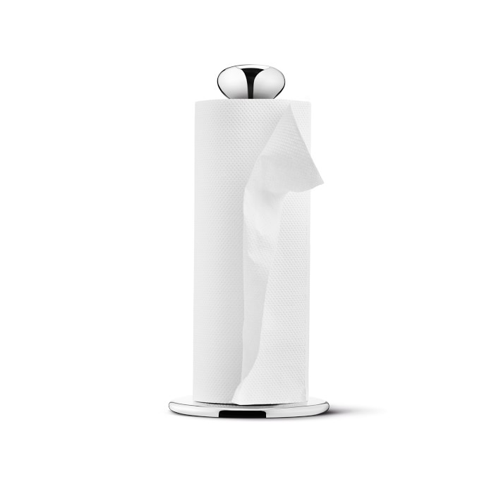 White Ceramic and Stainless Steel Paper Towel Holder with 5 Interchang –  RHomeUSA