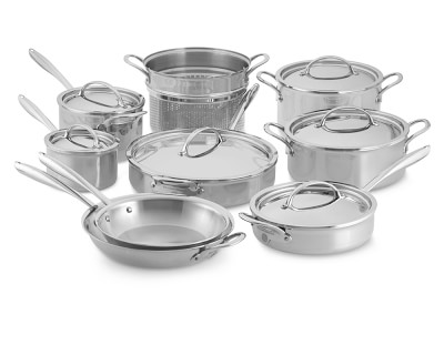 Williams Sonoma Signature Thermo-Clad® Stainless-Steel Double Boiler Pot -  2 qt.