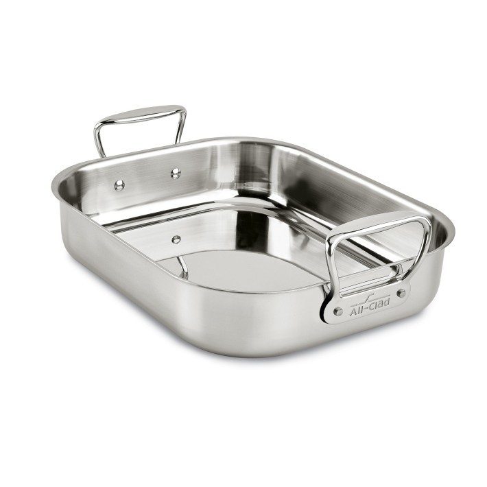 All Clad Stainless Steel Roasting Pan With Rack Williams Sonoma 0577