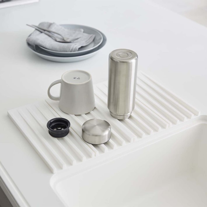 Yamazaki USA Yamazaki Home Foldable Drainer Tray - Kitchen Dish Drying Mat,  Silicone, Collapsible & Reviews