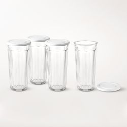 Working Glasses with Lids, Set of 4, 21 oz.