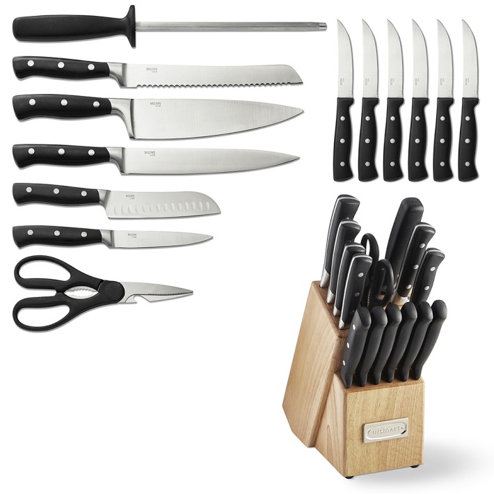 Cuisinart Forged Triple Rivet, 15-Piece Knife Set w/ Block