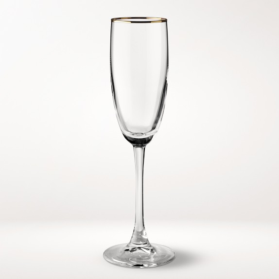 Viski Reserve Julien Crystal Champagne Flutes Glass Set - New Year Glasses Cups for Champagne, Stemmed Prosecco Wine Glasses Gifts for Champagne Love