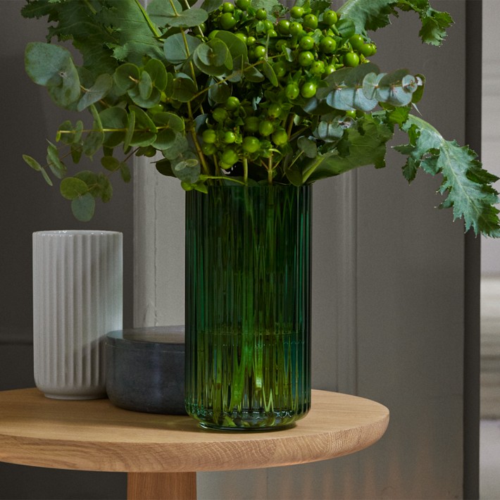 Uovertruffen kan opfattes ild Lyngby Copenhagen Glass Vase, Green | Williams Sonoma
