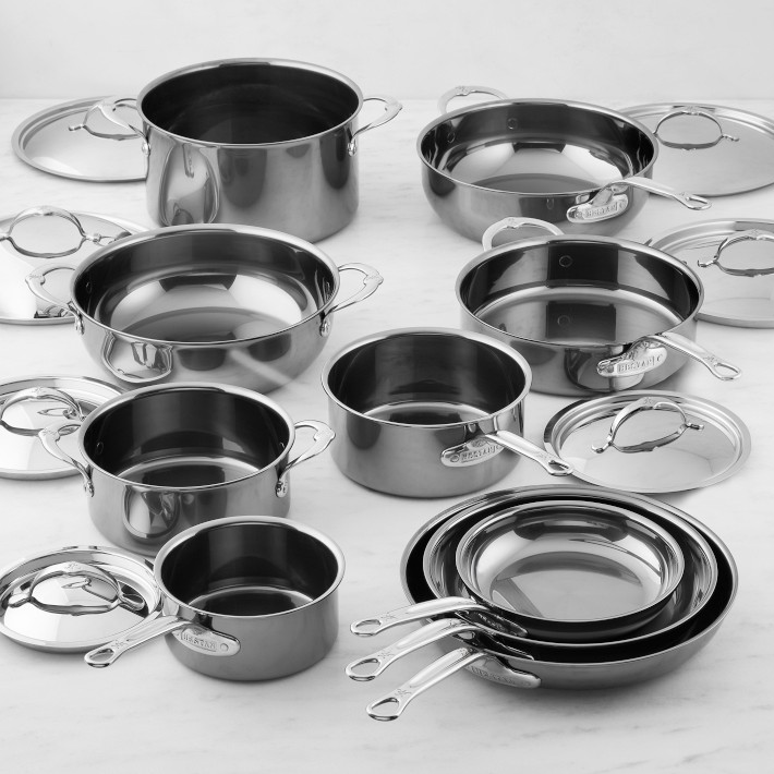 Williams Sonoma Hestan NanoBond® Stainless-Steel 17-Piece Cookware