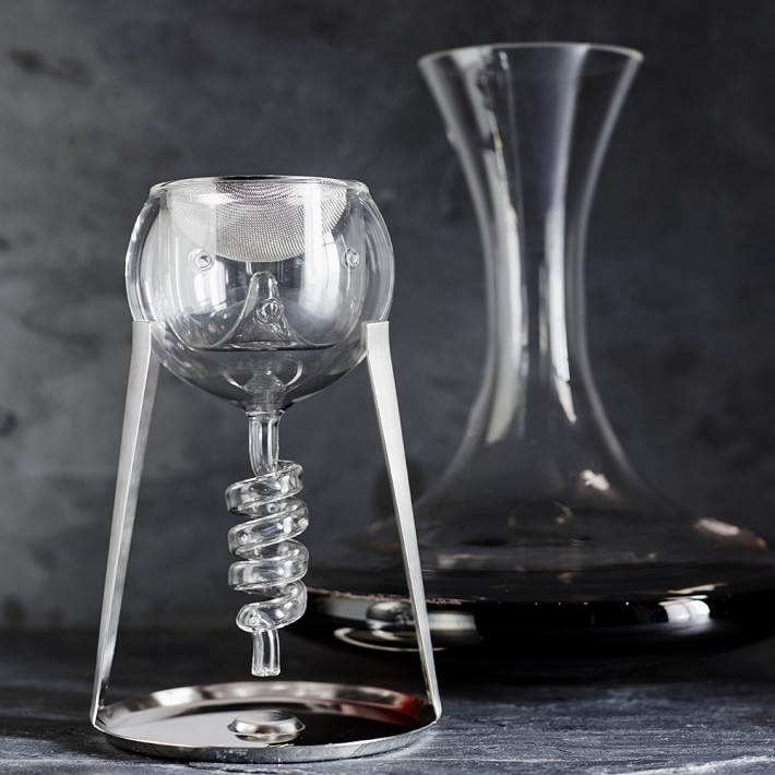 Luxury Wine Aerating Decanter and Stemless Wine Glasses 7-Piece Box Set