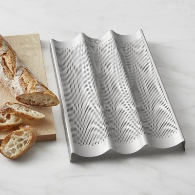Silicone Baguette Pan, Non-stick Perforated French Bread Pan, 3