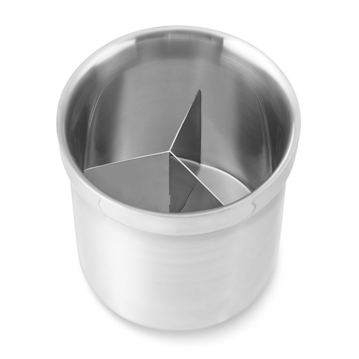 Stainless Steel Partitioned Utensil Holder Kitchen Counter Organizers Williams Sonoma