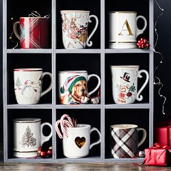 ￼ Williams-Sonoma Christmas Holiday Hot Drinks 10 oz. Mugs ~ Set of 6