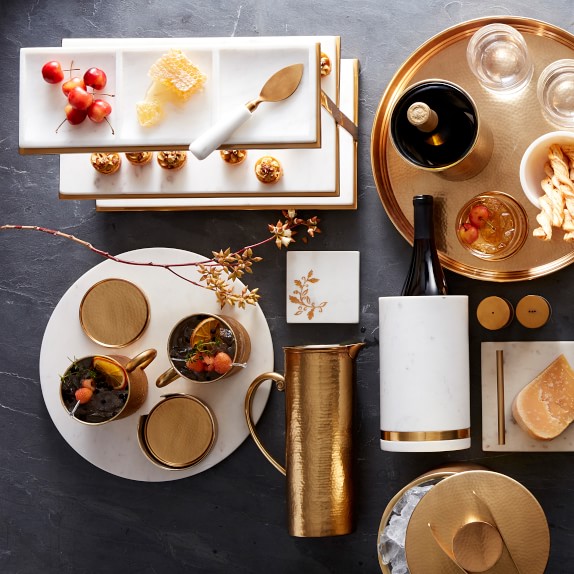 Marble & Brass Wine Chiller Williams Sonoma