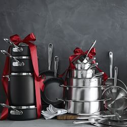 All-Clad ST40005 D3 Compact Stainless Steel Dishwasher Safe Cookware Set,  5-Piece, Silver 
