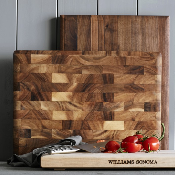 Williams Sonoma Rectangular Cutting &amp; Carving Board with Feet, Maple