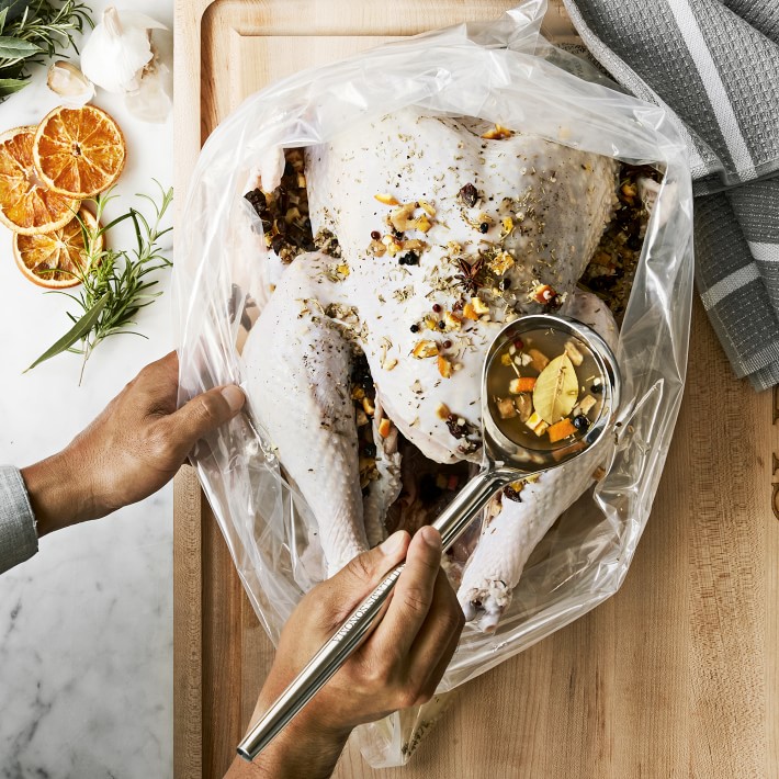 Brining Bags With Brine And Turkey Gravy Turkey Tools Williams Sonoma