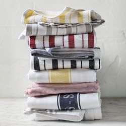 Kitchen Towels - 3 Pack 15 x 25 Stripe (Black)