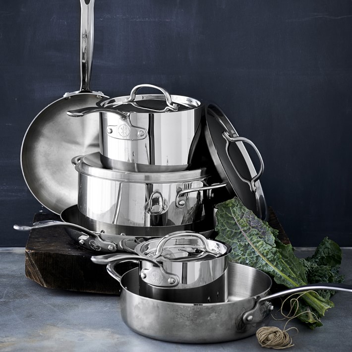 Open Kitchen by Williams Sonoma Stainless-Steel 10-Piece Cookware