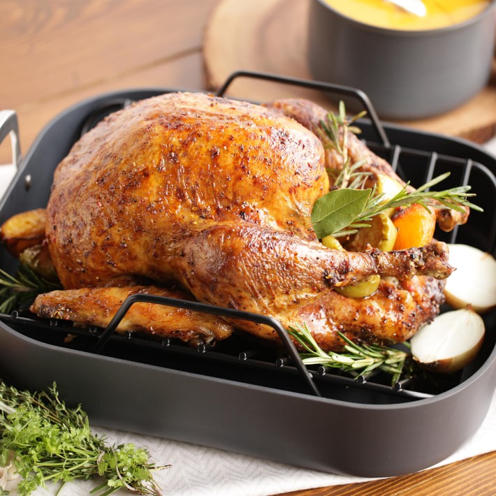 11.2 x 11.2 Square Shallow Roasting Pan with Rack