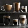 Double-Wall Glass Latte Coffee Mugs | Williams Sonoma