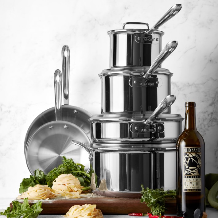Williams Sonoma All-Clad d5 Stainless-Steel 7-Piece Cookware Set