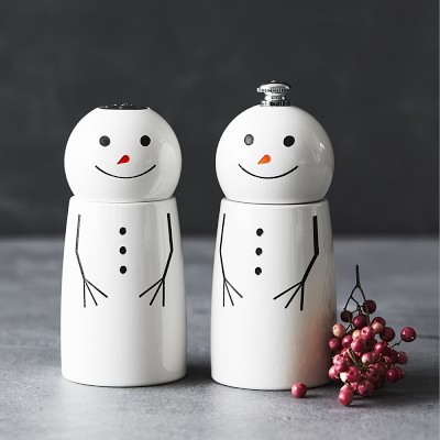 Coco + Lola, Kitchen, Coco Lola Snowman Salt Pepper Grinder Set New