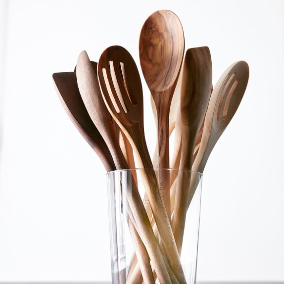 Williams Sonoma Olivewood Serving Spoons Set of 4 Williams Sonoma