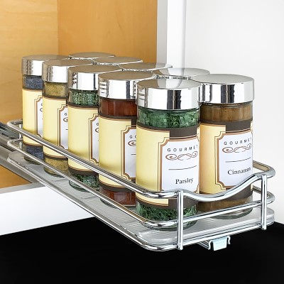 6 Tier Single Hanging Spice Rack Organizer For Cabinet- Wall